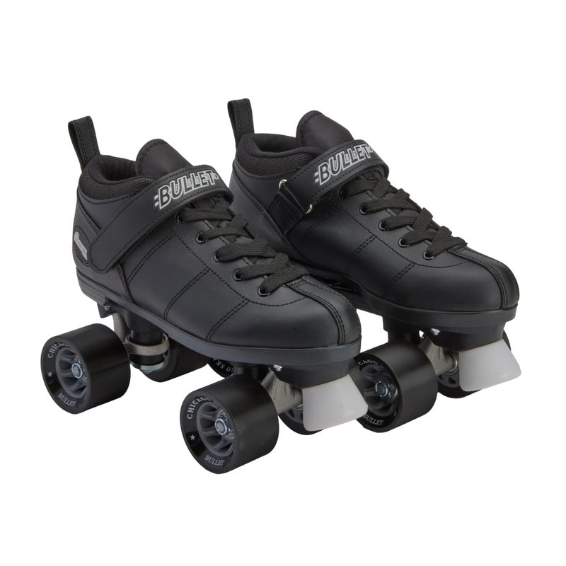 Chicago Skates Bullet Speed Quad Roller Skates â€“ Durable, Top Performance Indoor/Outdoor Youth Skate Shoes for Women & Men Beginner 62mm Urethane Wheels & Low-Cut Ankle Boots for Agility - Image 1